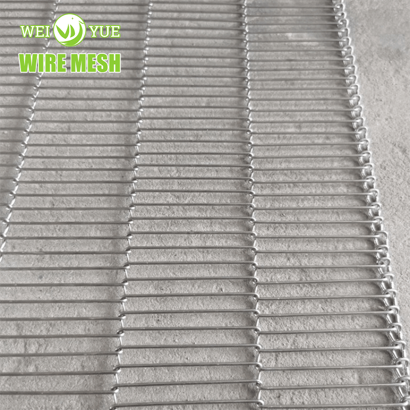 304 316 316L Frozen Mechanical Balanced Weave Edelstahl-Metallkettenf&ouml;rderb&auml;nder