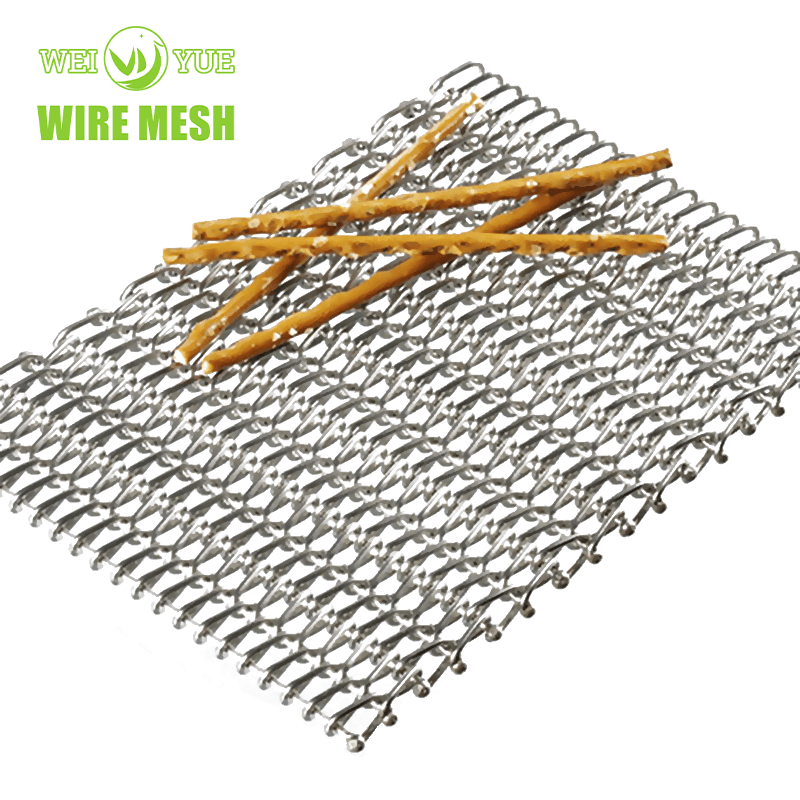 304 316 316L Frozen Mechanical Balanced Weave Edelstahl-Metallkettenf&ouml;rderb&auml;nder