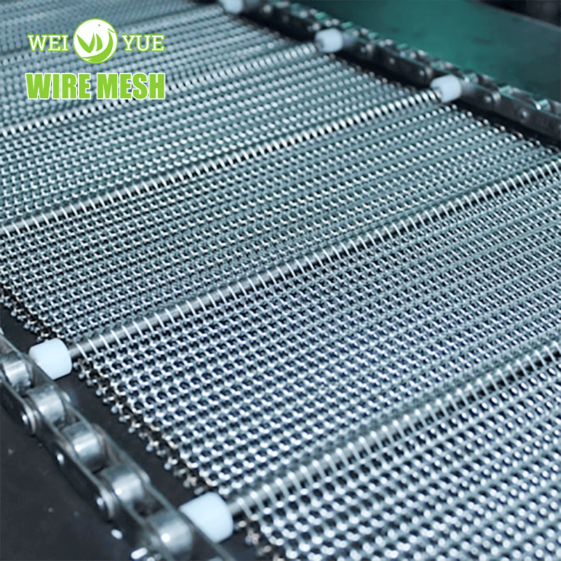 304 316 316L Frozen Mechanical Balanced Weave Edelstahl-Metallkettenf&ouml;rderb&auml;nder