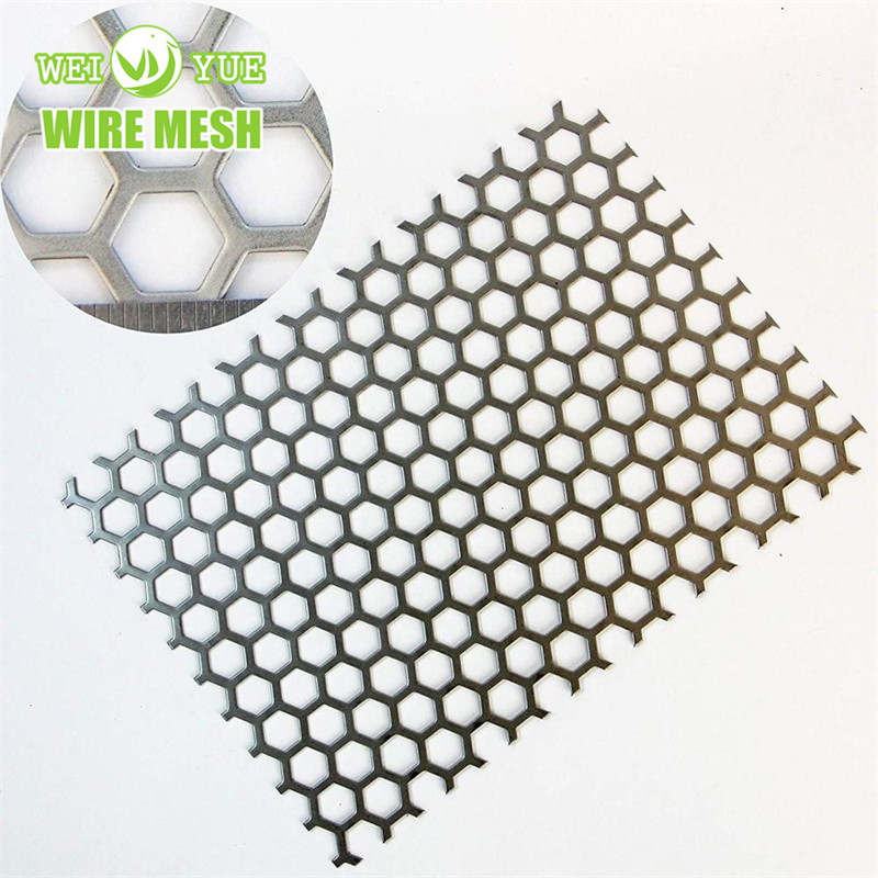Lamiere perforate con foro esagonale