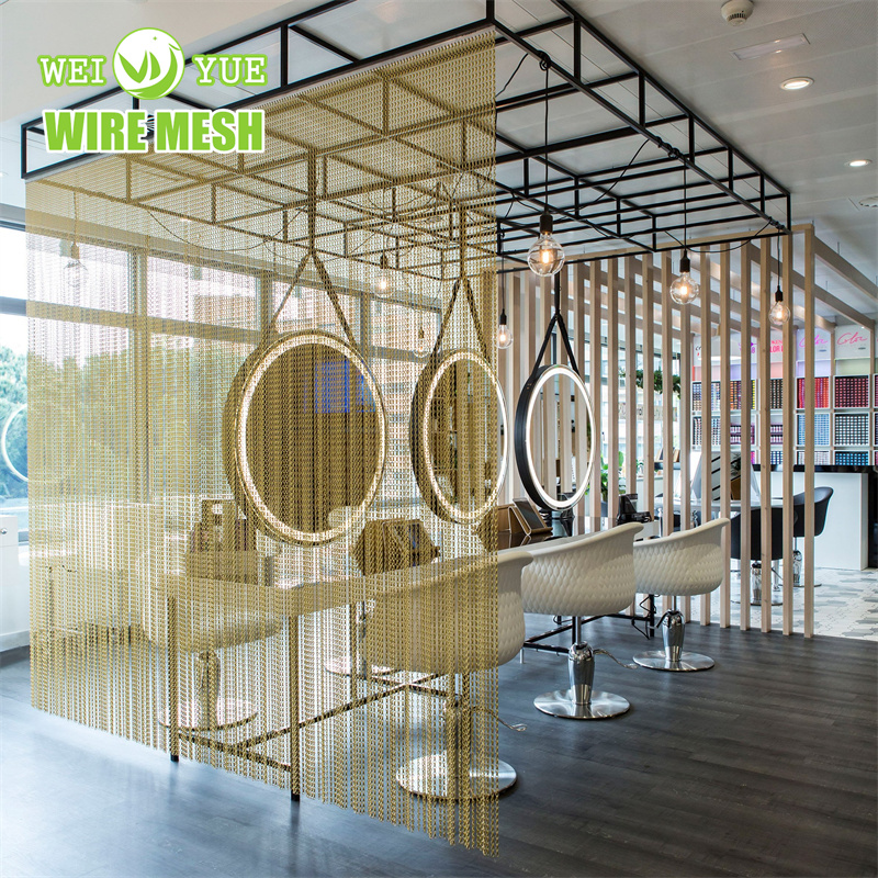 Aluminium- oder Edelstahl-Metallvorhang-Masche-Kettenglied-Masche-dekoratives Metallmasche