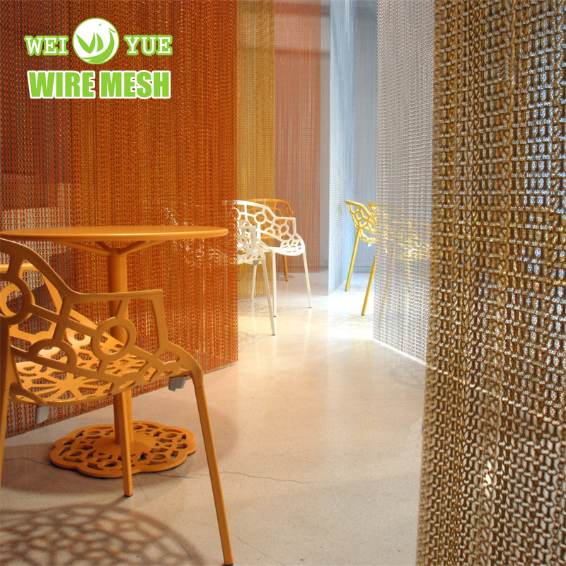 Aluminium- oder Edelstahl-Metallvorhang-Masche-Kettenglied-Masche-dekoratives Metallmasche
